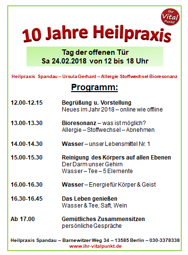 10 Jahre Heilpraxis Spandau - Ursula Gerhard